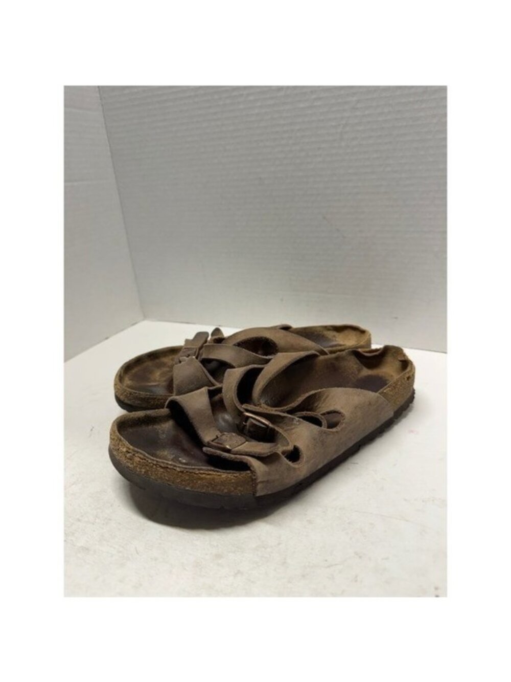 Birkenstock Salina Tobacco Brown Oiled Leather Sandals 39 8-8.5 L8 M6